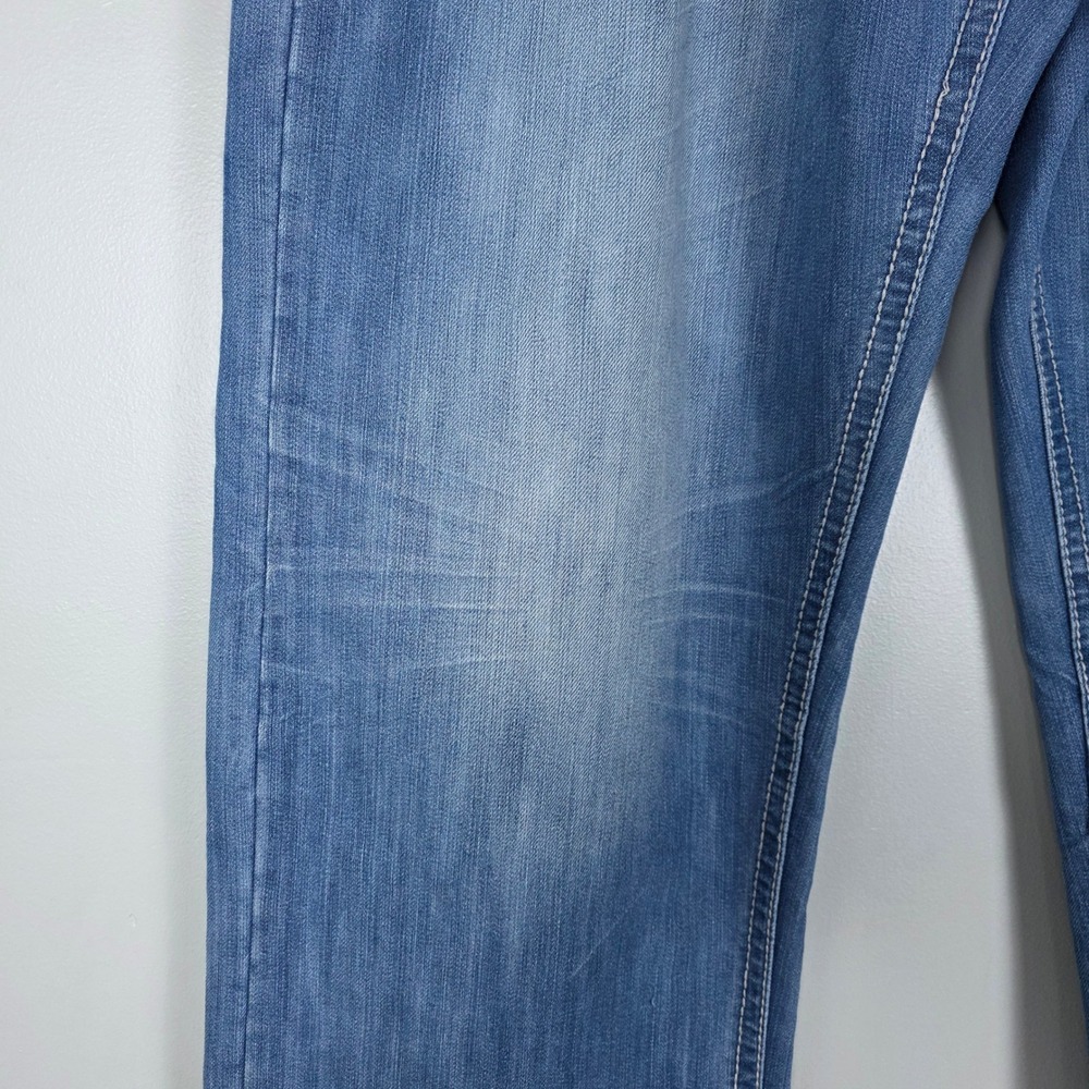 Avirex Jeans Mens 40x31 Relaxed Fit Y2k Denim Light Wash Embroidered Pockets - Picture 3 of 7